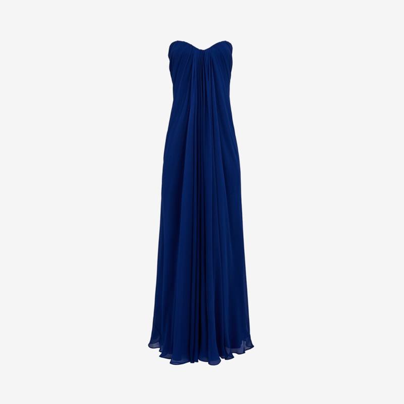 Alexander McQueen Women's Blue Bustier Evening Dress - 2 (Silk)